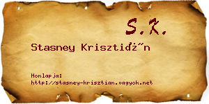 Stasney Krisztián névjegykártya