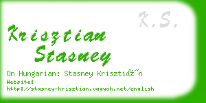 krisztian stasney business card